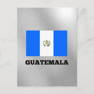 Postal bandera de Guatemala, etiquetado