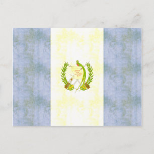 Postal Bandera de Guatemala retro vintage
