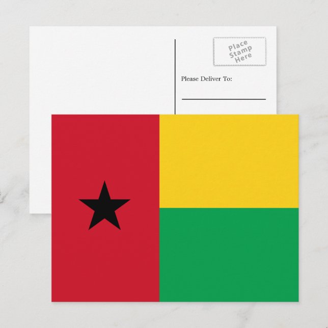 Postal Bandera de Guinea-Bissau, Bandera de Guinea-Bissau (Anverso / Reverso)