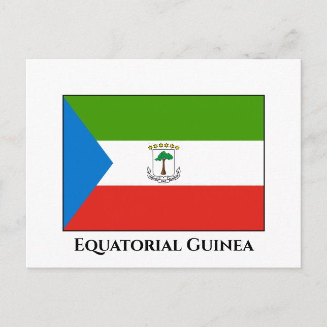 Postal Bandera de Guinea Ecuatorial (Anverso)