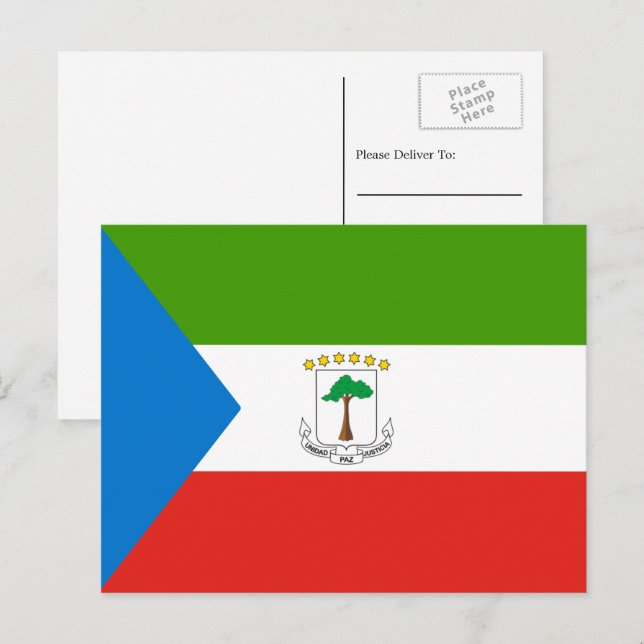 Postal Bandera de Guinea Ecuatorial (Anverso / Reverso)