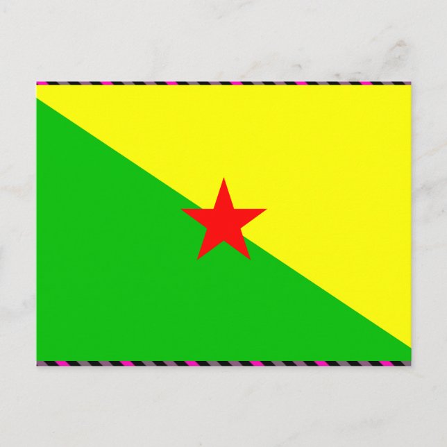 Postal Bandera de Guyana Francesa (Anverso)