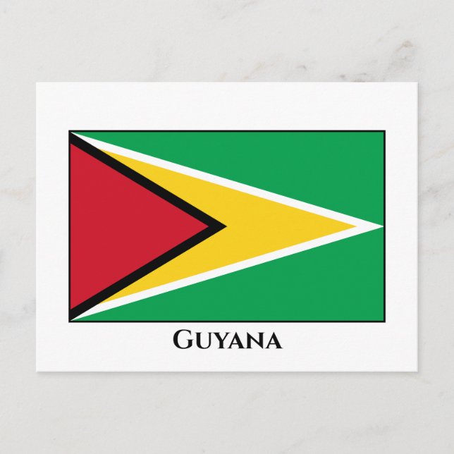 Postal Bandera de Guyana (guyanesa) (Anverso)