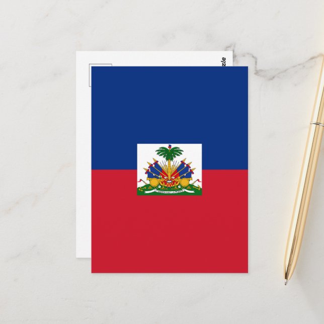Postal Bandera de Haití (Anverso/Reverso In Situ)