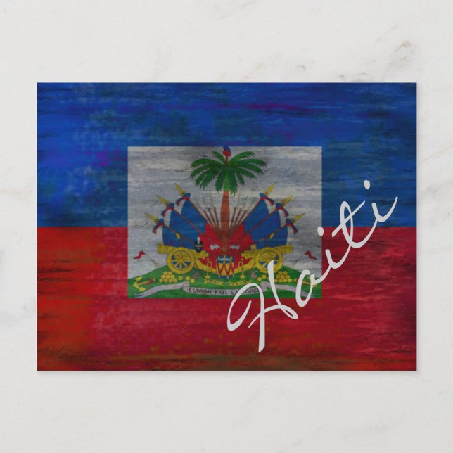 Postal Bandera de Haití - Bandera haitiana - Personalizar (Anverso)