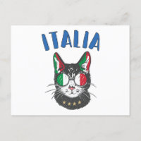 Bandera de hincha italiana de mascota de gato de f