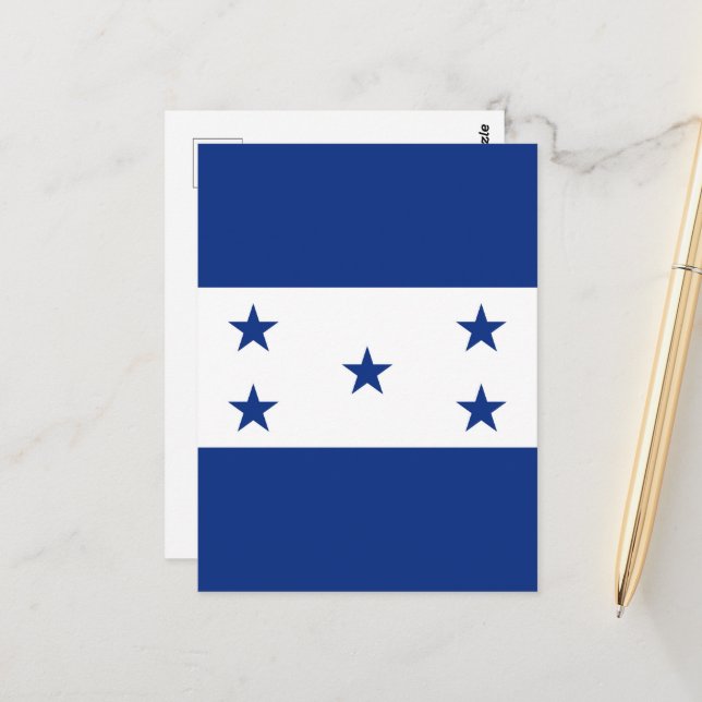 Postal Bandera de Honduras (Anverso/Reverso In Situ)