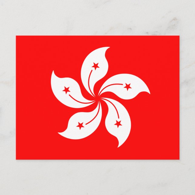 Postal Bandera de Hong Kong "clásica" (Anverso)