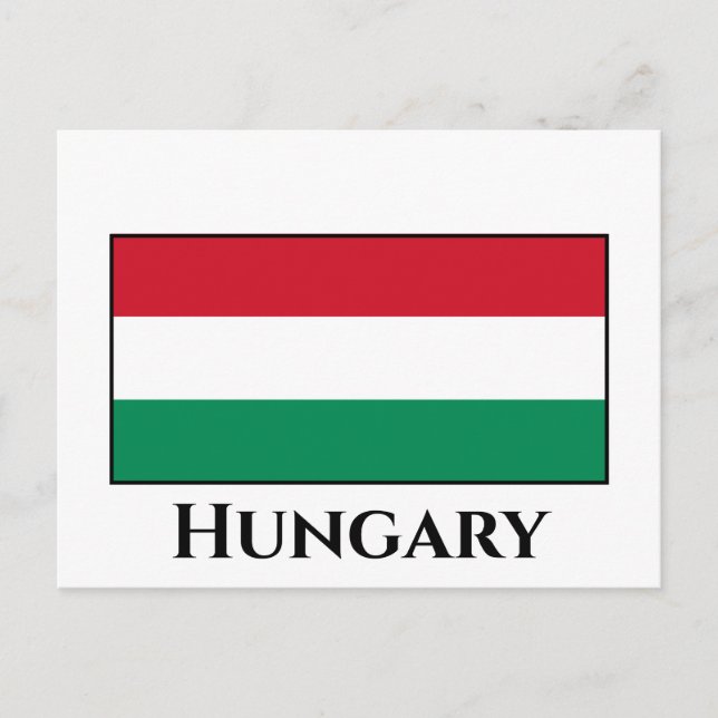 Postal Bandera de Hungría (húngara) (Anverso)