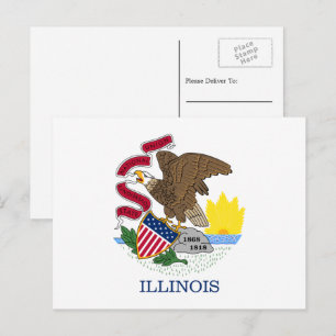 Postal Bandera de Illinois, Bandera de Illinois