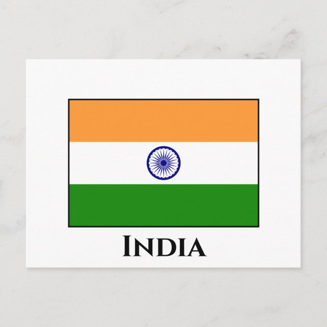 Postal Bandera de India (India) (Anverso)