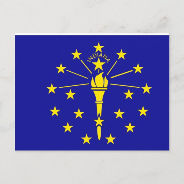 Postal Bandera de Indiana (Anverso)