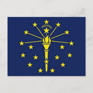 Postal Bandera de Indiana