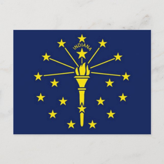 Postal Bandera de Indiana (Anverso)