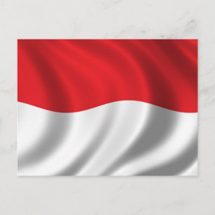 Postal Bandera de Indonesia