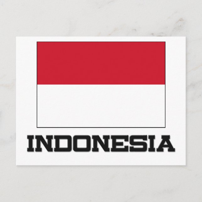 Postal Bandera de Indonesia (Anverso)