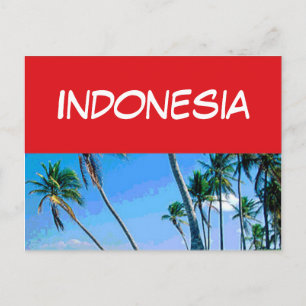 Postal Bandera de Indonesia