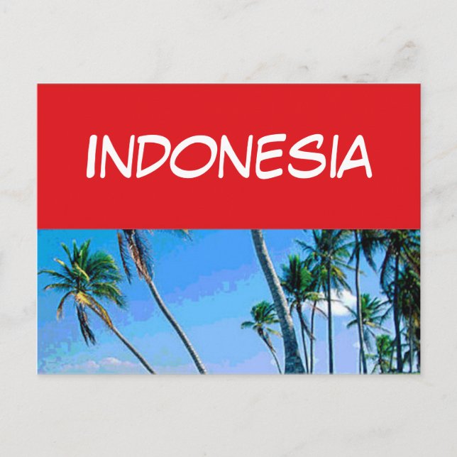 Postal Bandera de Indonesia (Anverso)