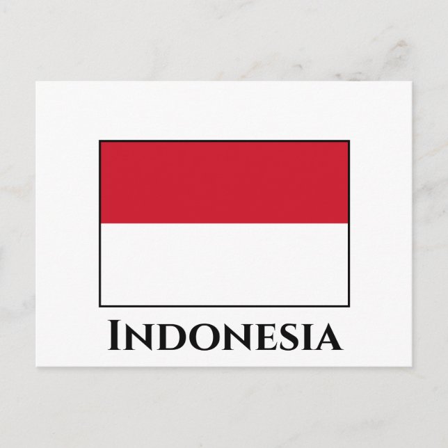 Postal Bandera de Indonesia (indonesia) (Anverso)