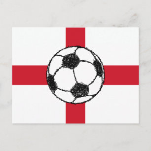 Postal Bandera de Inglaterra   Balón de fútbol
