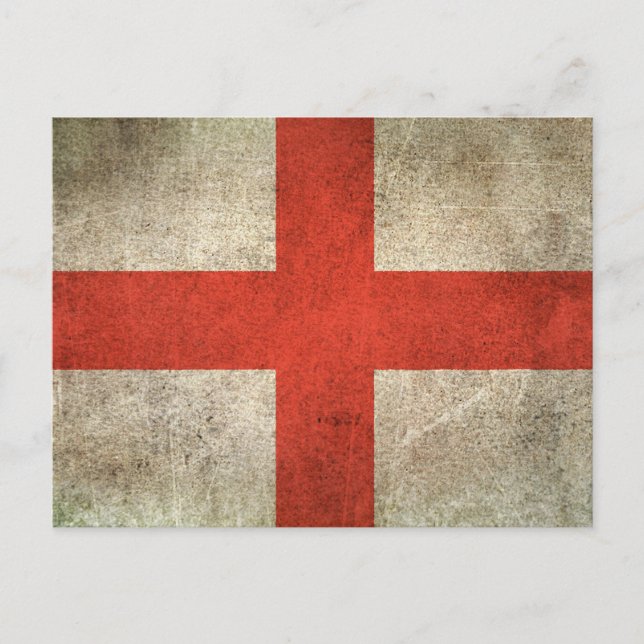 Postal Bandera de Inglaterra con problemas de cosecha (Anverso)