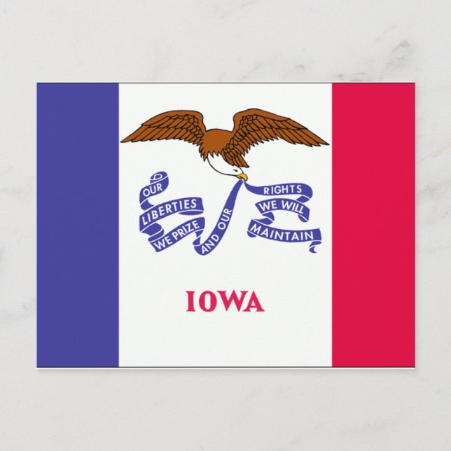 Postal Bandera de Iowa (Anverso)