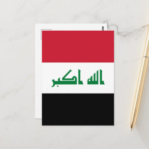 Postal bandera de Irak