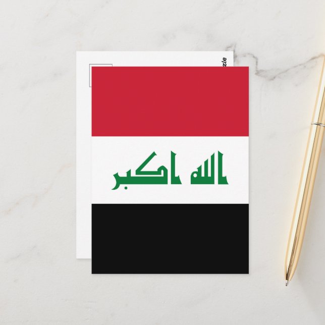 Postal Bandera de Iraq (Anverso/Reverso In Situ)