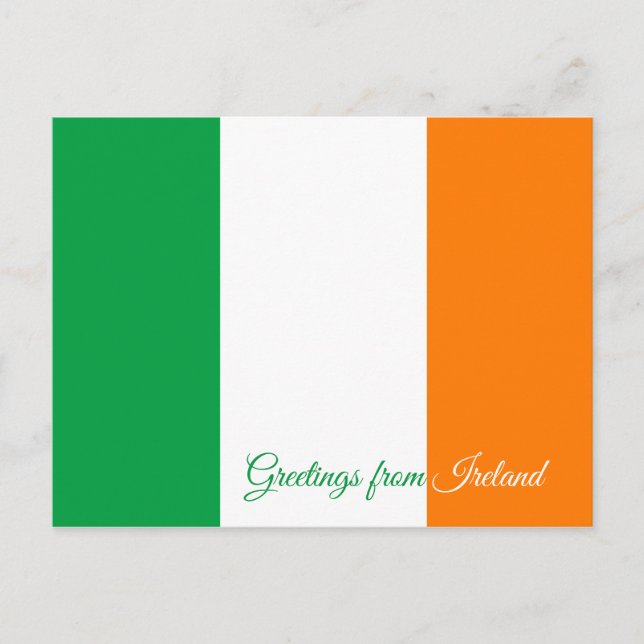 Postal Bandera de Irlanda (Anverso)