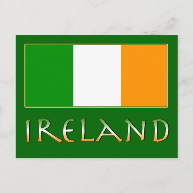 Postal Bandera de Irlanda (Anverso)