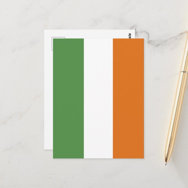Postal Bandera de Irlanda (Anverso/Reverso In Situ)