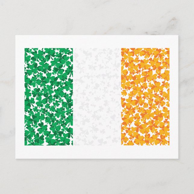 Postal Bandera de Irlanda Shamrock (Anverso)