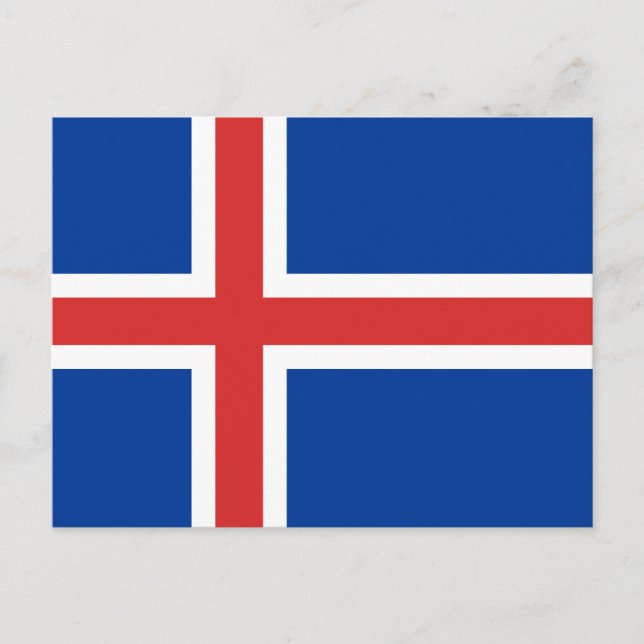Postal Bandera de Islandia (Anverso)