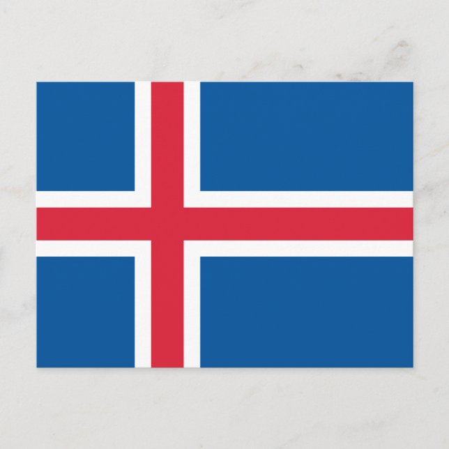 Postal Bandera de Islandia (Anverso)