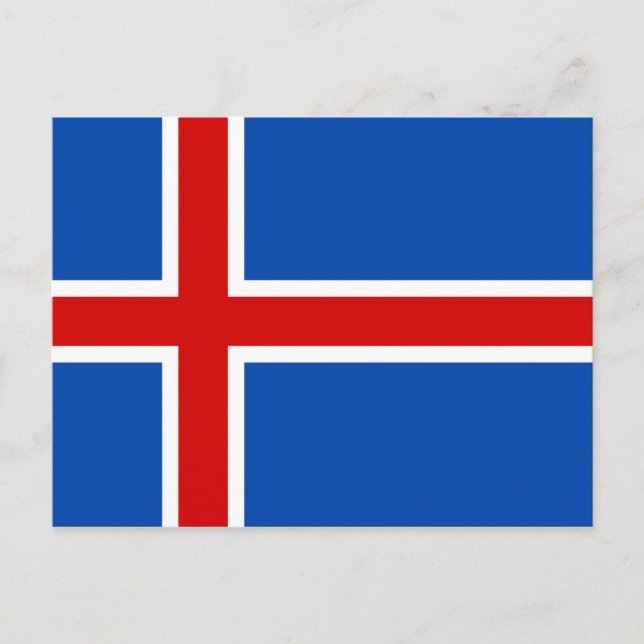 Postal Bandera de Islandia (Anverso)