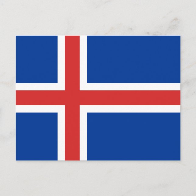 Postal Bandera de Islandia (Anverso)
