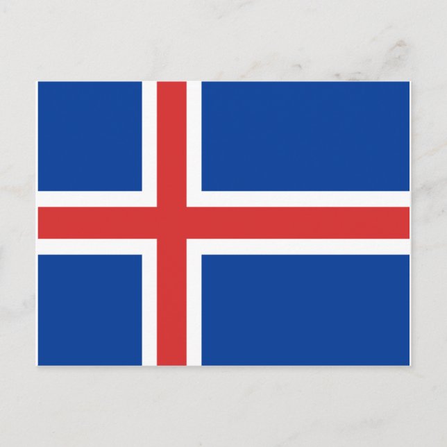 Postal bandera de Islandia (Anverso)