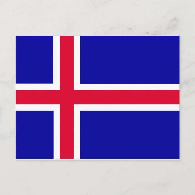 Postal Bandera de Islandia (Anverso)