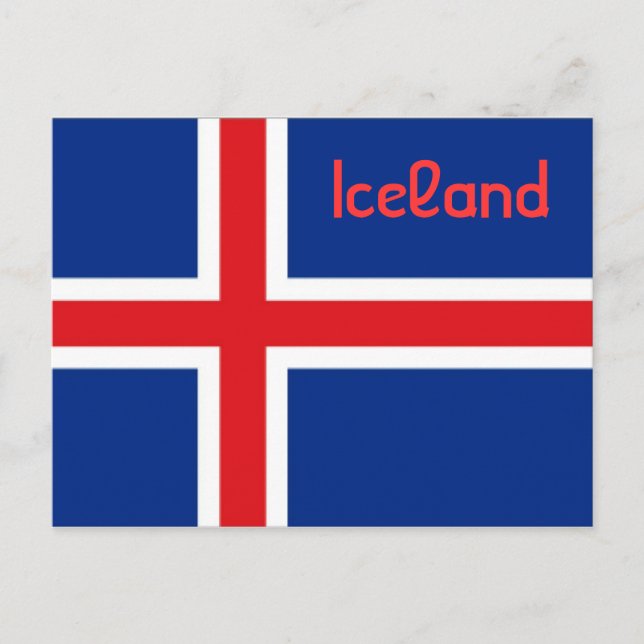 Postal Bandera de Islandia (Anverso)