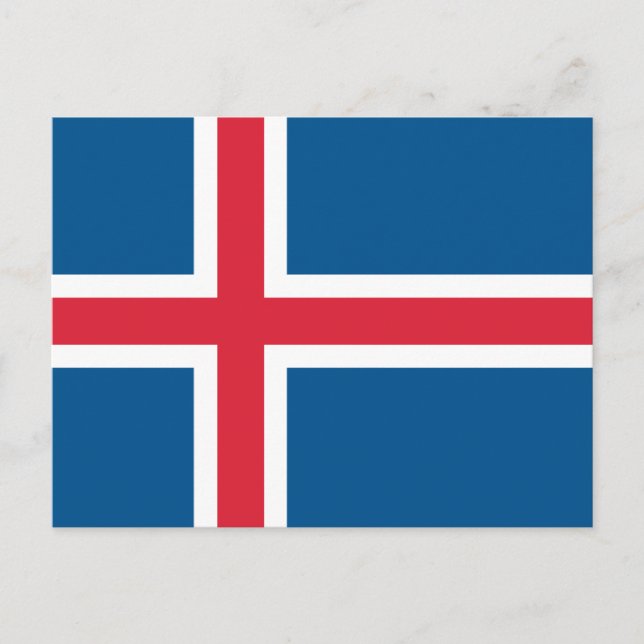 Postal Bandera de Islandia (Anverso)