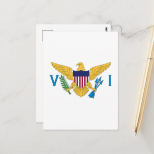 Postal bandera de Islas Vírgenes de los EE. UU.