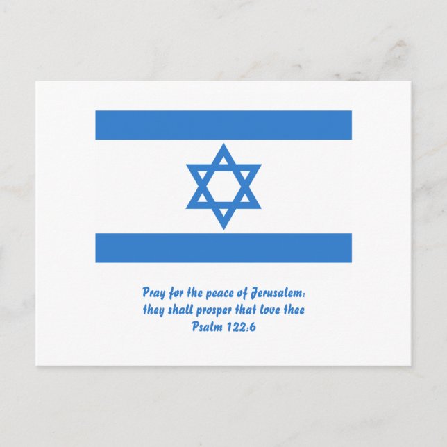 Postal Bandera de Israel, (Anverso)