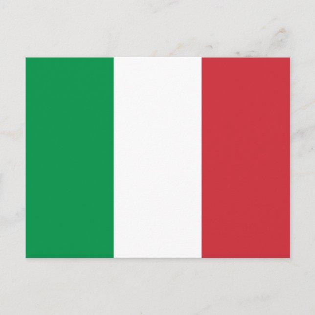 Postal Bandera de Italia (Anverso)