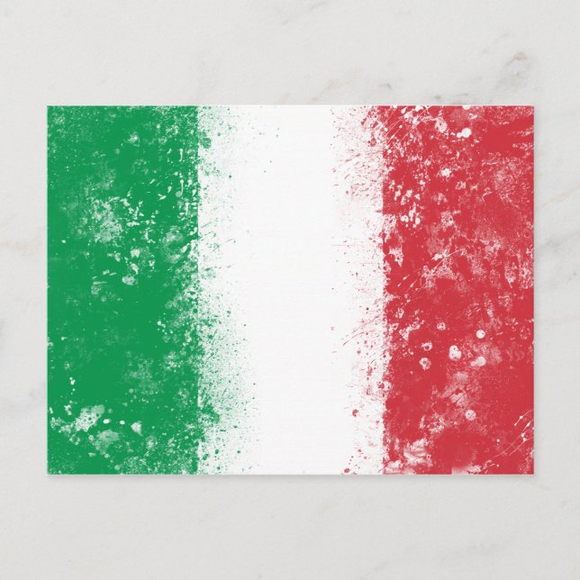 Postal Bandera de Italia (Anverso)