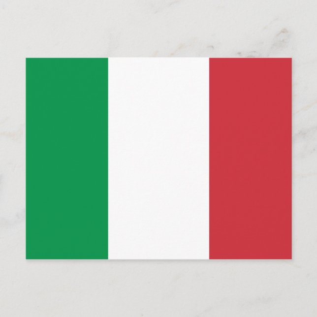 Postal Bandera de Italia (Anverso)