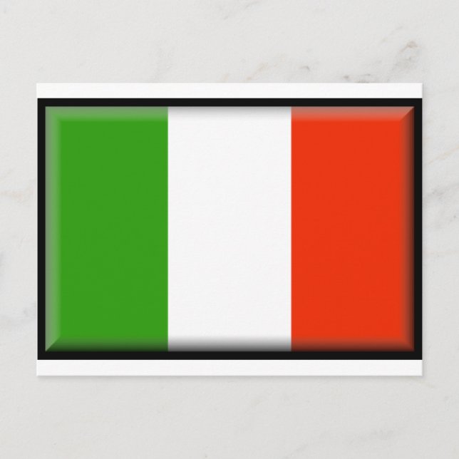 Postal Bandera de Italia (Anverso)