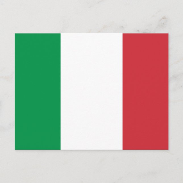Postal Bandera de Italia (Anverso)