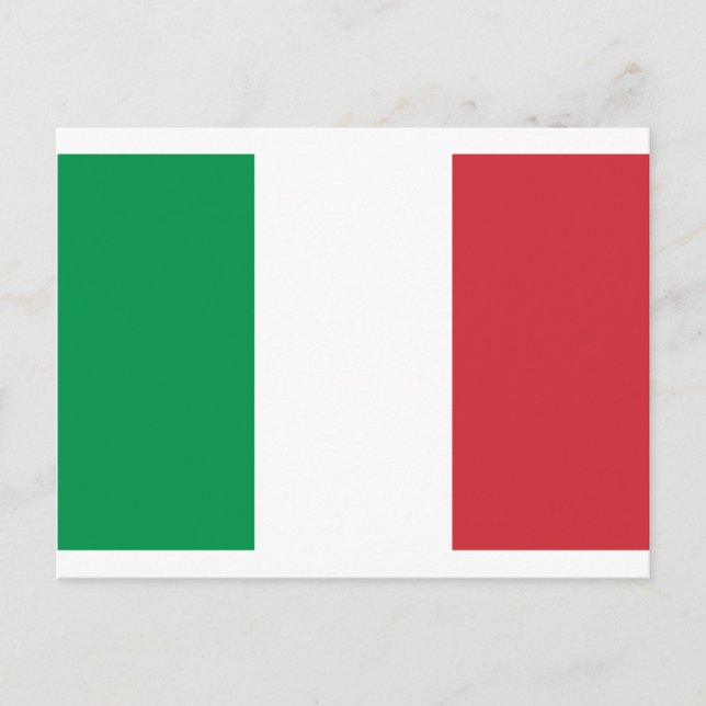 Postal Bandera de Italia (Anverso)
