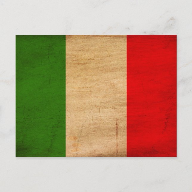 Postal Bandera de Italia (Anverso)
