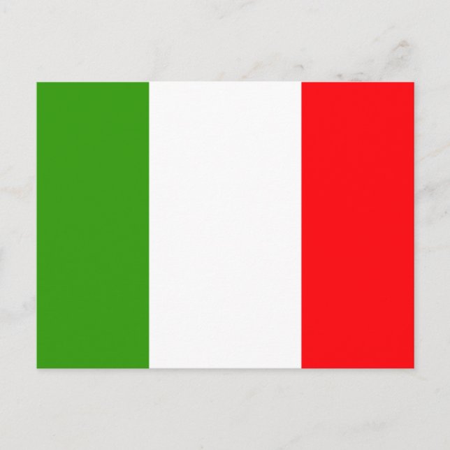 Postal Bandera de Italia (Anverso)